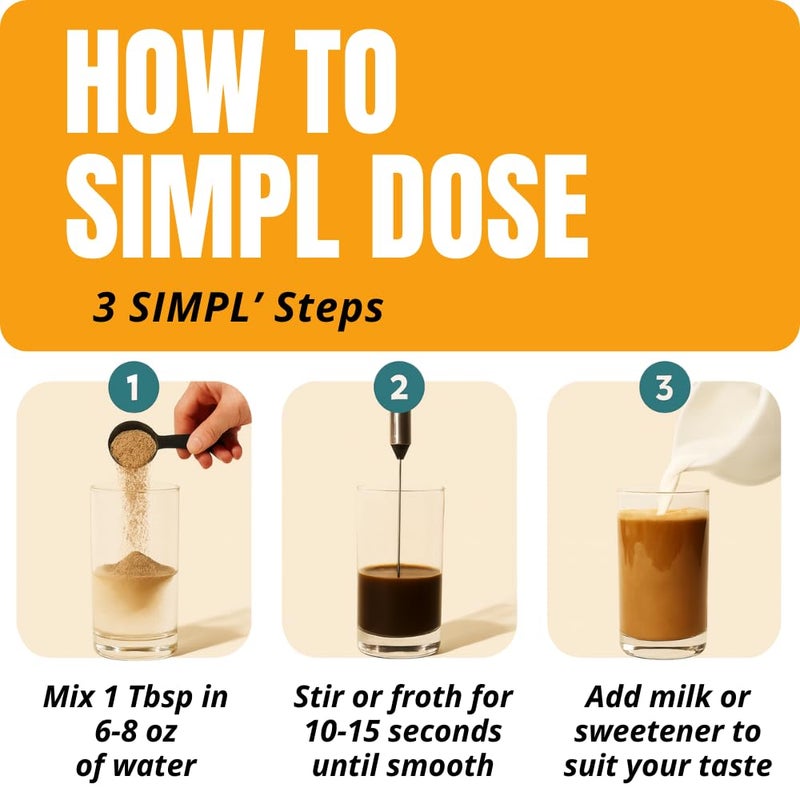 Mushroom Coffee by SIMPL DOSE - Premium Everyday Mushroom Coffee | 30 Servings - Image 5